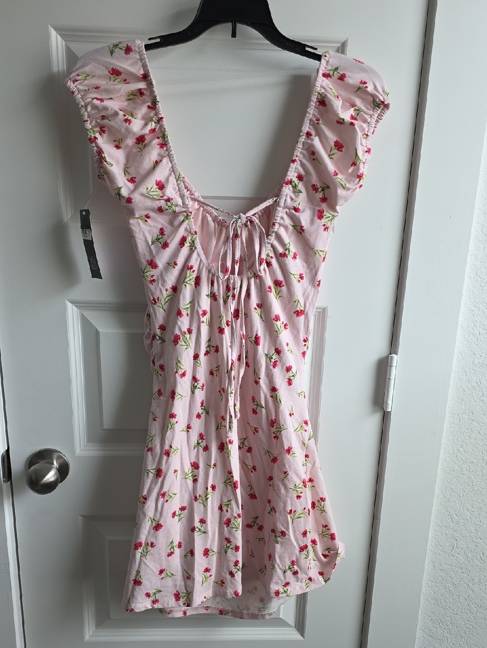 Wild Fable Pink Floral Scoop-Neck Mini dress Small G195 - Picture 9 of 11